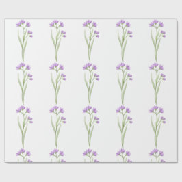 flores violetas delicadas geschenkpapier