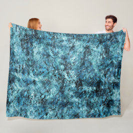 Floresta azul sob nevasca ou vidro trincado fleecedecke