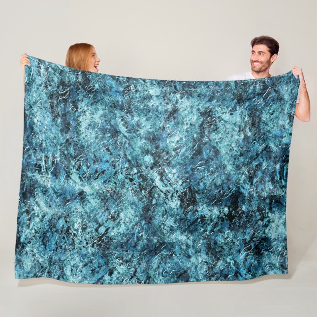 Floresta azul sob nevasca ou vidro trincado fleecedecke (Beispiel)