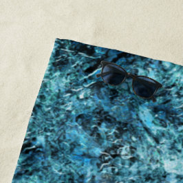 Floresta azul sob nevasca ou vidro trincado strandtuch