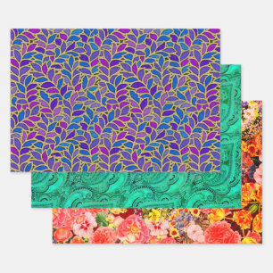 Floresta Bruxelles Blume Geschenkpapier Set