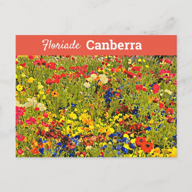 Floriade Canberra Australien Digitale Kunstreise Postkarte (Vorderseite)