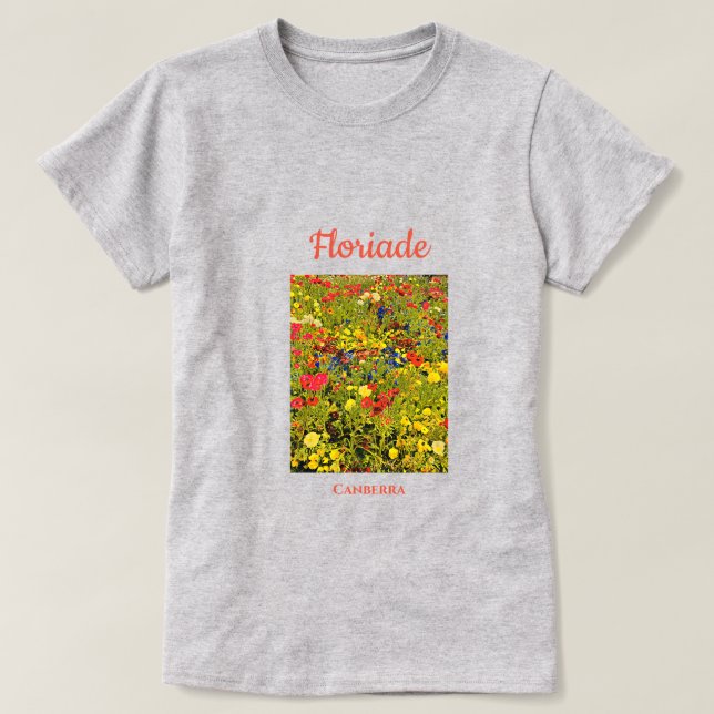 Floriade Canberra Blume Festival Moon and Stars T-Shirt (Design vorne)
