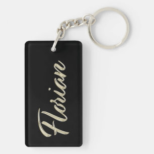 Florian Name whitegold Schlüsselanhänger Anhänger