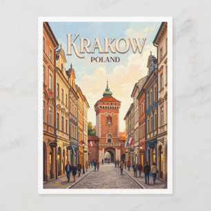 Florianska Straße Krakau Polen Postkarte