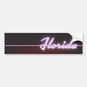 Florida 1984 Neonplakat Autoaufkleber