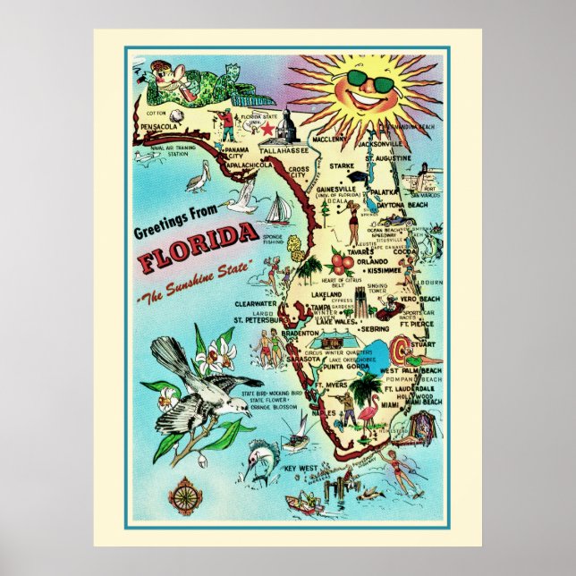 Florida 24x32 Poster Druck (Vorne)