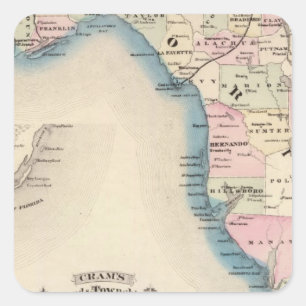 Florida 3 quadratischer aufkleber