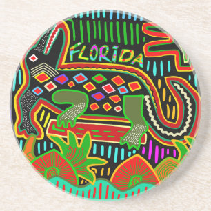 Florida Alligator - Hurrikan-Kreaturen Getränkeuntersetzer