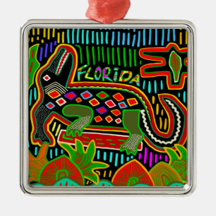 Florida Alligator - Hurrikan-Kreaturen Ornament Aus Metall