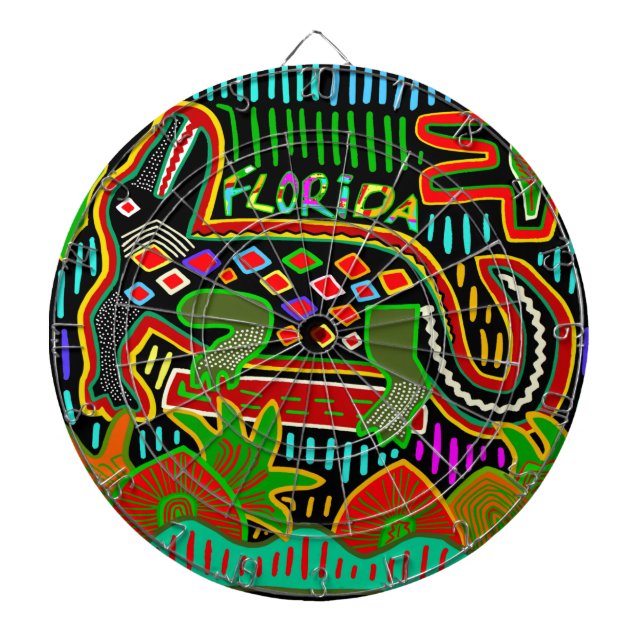Florida Alligator - Hurrikanische Ritter Dartscheibe (vorne)