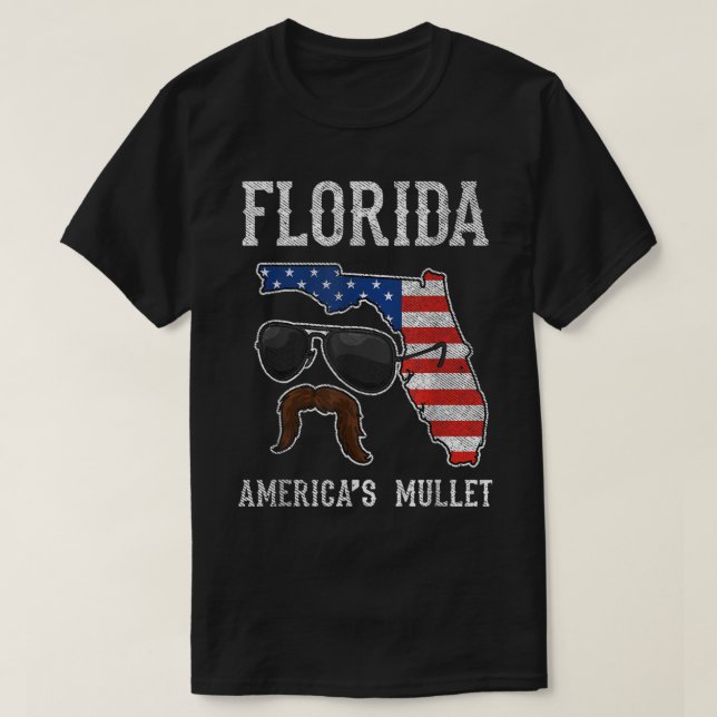 Florida America's Mullet Funny Funny Patriotic Ame T-Shirt (Design vorne)
