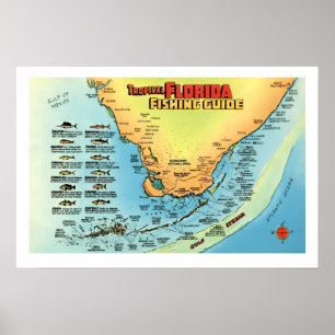 Florida Angelreisenführer 16x24 Poster Druck