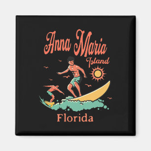 Florida Anna Maria Island Fl Surfer Surfen Fischen Magnet