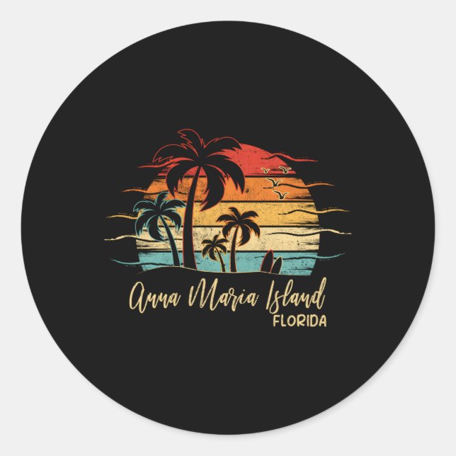 Florida Anna Maria Island Runder Aufkleber (Vorderseite)
