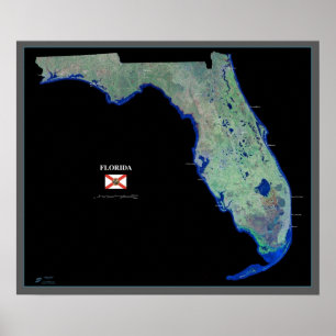 Florida aus dem Satellitenplakat Poster