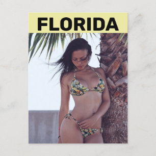 FLORIDA BEACH BIKINI MÄDCHENPOSTCARDS POSTKARTE
