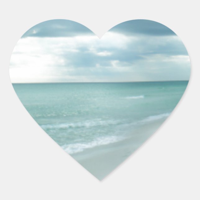 Florida Beach Herz-Aufkleber (Vorderseite)