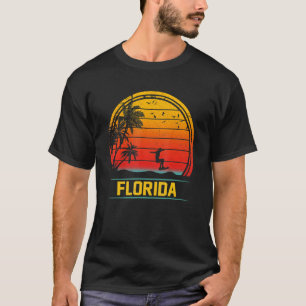 Florida Beach Palm Tree Sommerurlaub Surfen VI T-Shirt
