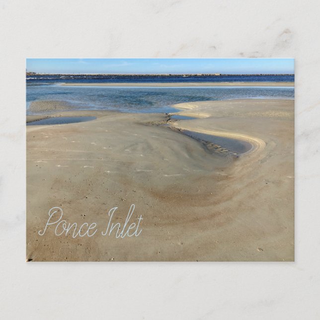 Florida Beach Ponce Inlet Wasserstraßenfotografie Postkarte (Vorderseite)