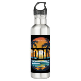 Florida Beach Waves Edelstahlflasche
