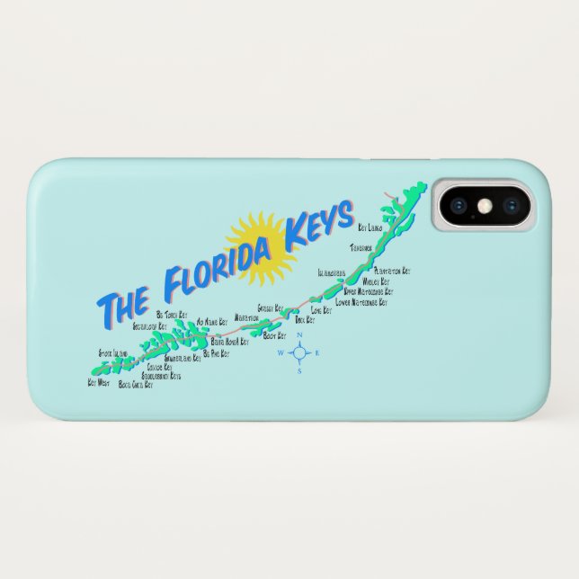 Florida befestigt die Retro Karte Case-Mate iPhone Hülle (Rückseite (Horizontal))