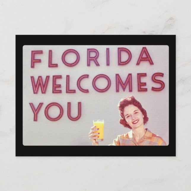 Florida begrüßt Sie Postkarte (Vorderseite)