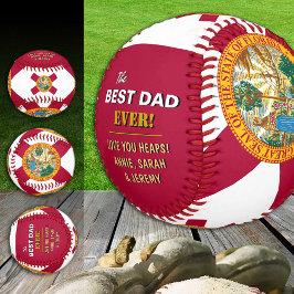 Florida Best Vater, patriotische USA, Florida Flag Baseball