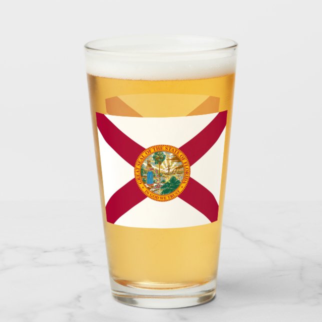 FLORIDA BIER GLASS GLAS (Vorne (Gefüllt))
