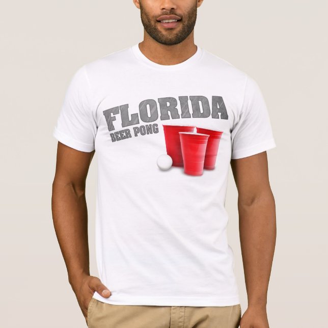 Florida-Bier Pong T - Shirt (Vorderseite)