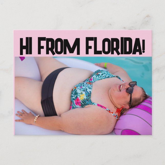 FLORIDA BIKINI GRANDE FILLE BBW BEAUTY BEACH Carte (Devant)
