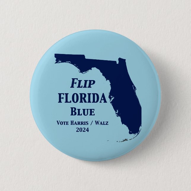 Florida Blue im Jahr 2024 gedreht Button (Vorderseite)