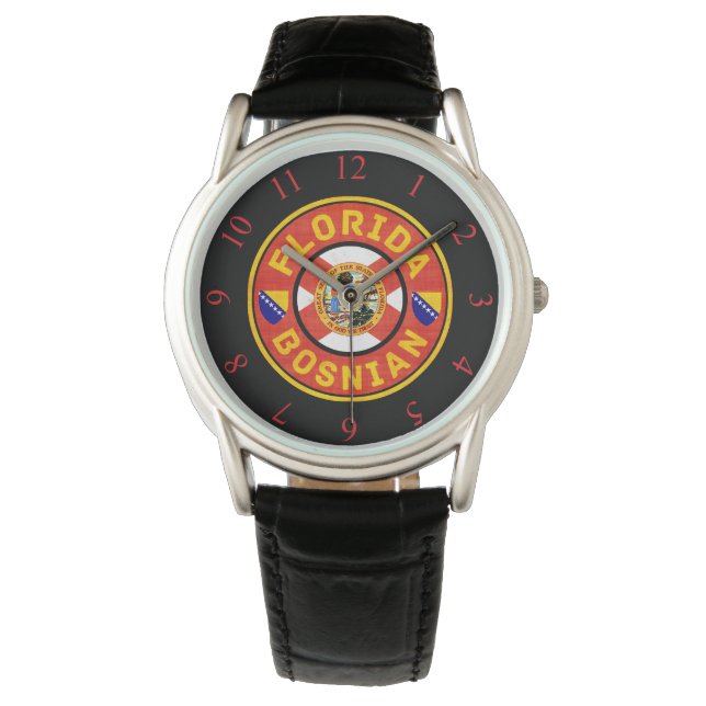 Florida Bosnian American Wrist Watch Armbanduhr (Vorderseite)