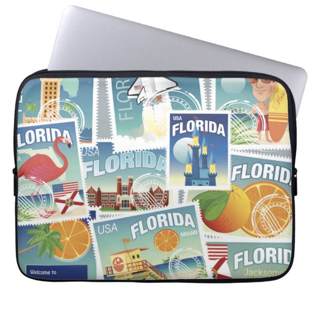 Florida-Briefmarken Laptopschutzhülle (Vorderseite)
