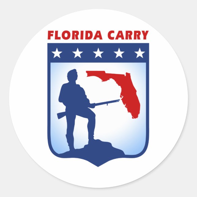 Florida Carry Gear Runder Aufkleber (Vorderseite)