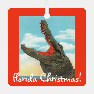 Florida Christmas Alligator Ornament Aus Metall