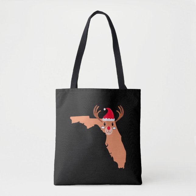 FLORIDA Christmas Hat Antler Red Nose Reindeer Tasche (Vorderseite)