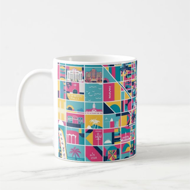 Florida City im Stil des Cartoon Kaffeetasse (Links)