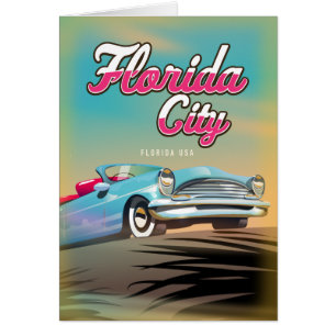 Florida City Vintage-Reiseplakat