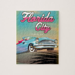 Florida City Vintage Reiseplakat