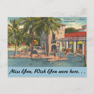 Florida, Coral Gables, Venetianischer Pool Postkarte