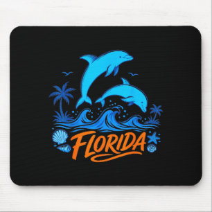 Florida-Delfine spielerische Ozeanwellen Design  Mousepad