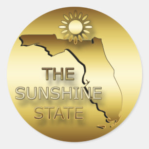 FLORIDA DER SONNENSCHEIN STAAT RUNDER AUFKLEBER