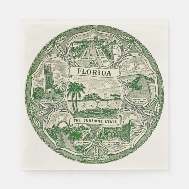 Florida, der Sonnenschein-Staat Serviette (Vorderseite)