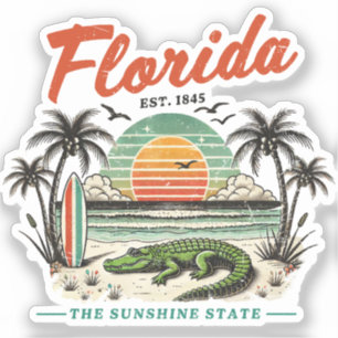 Florida, der Sunshine Staat - Sonnenuntergang Aufkleber