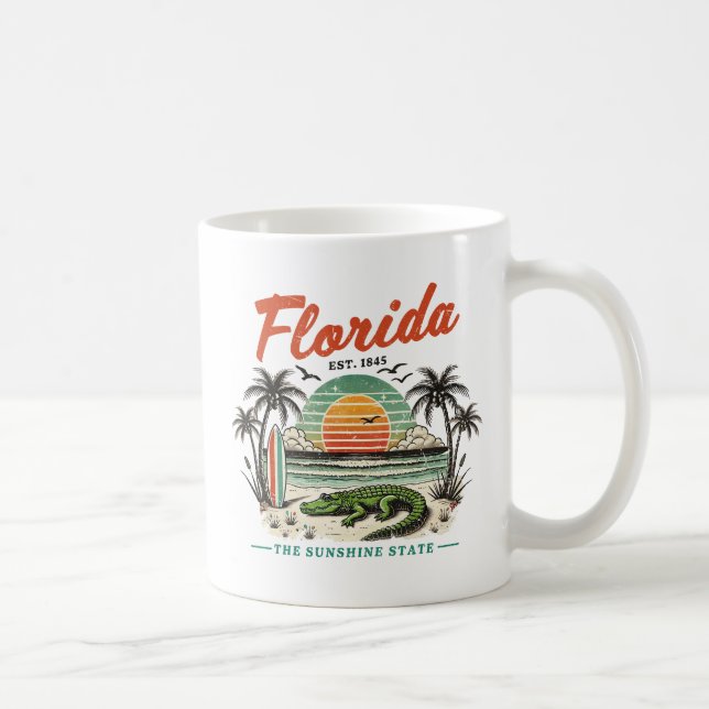 Florida, der Sunshine Staat - Sonnenuntergang Kaffeetasse (Rechts)