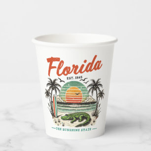 Florida, der Sunshine Staat - Sonnenuntergang Pappbecher