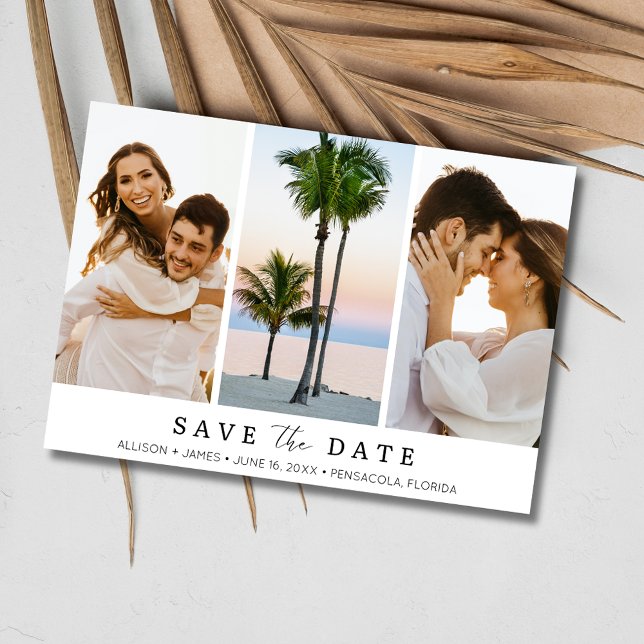 Florida Destination Beach Wedding Foto Save The Date (Florida Destination Beach Wedding Photo Save The Date)