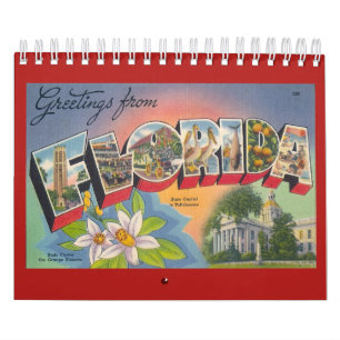 FLORIDA, ein Vintages Jahr Kalender
