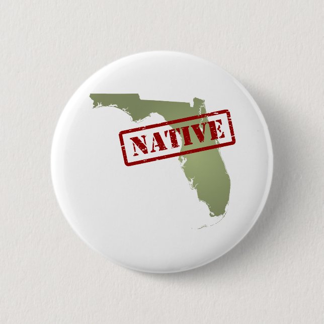 Florida-Eingeborener mit Florida-Karte Button (Vorderseite)
